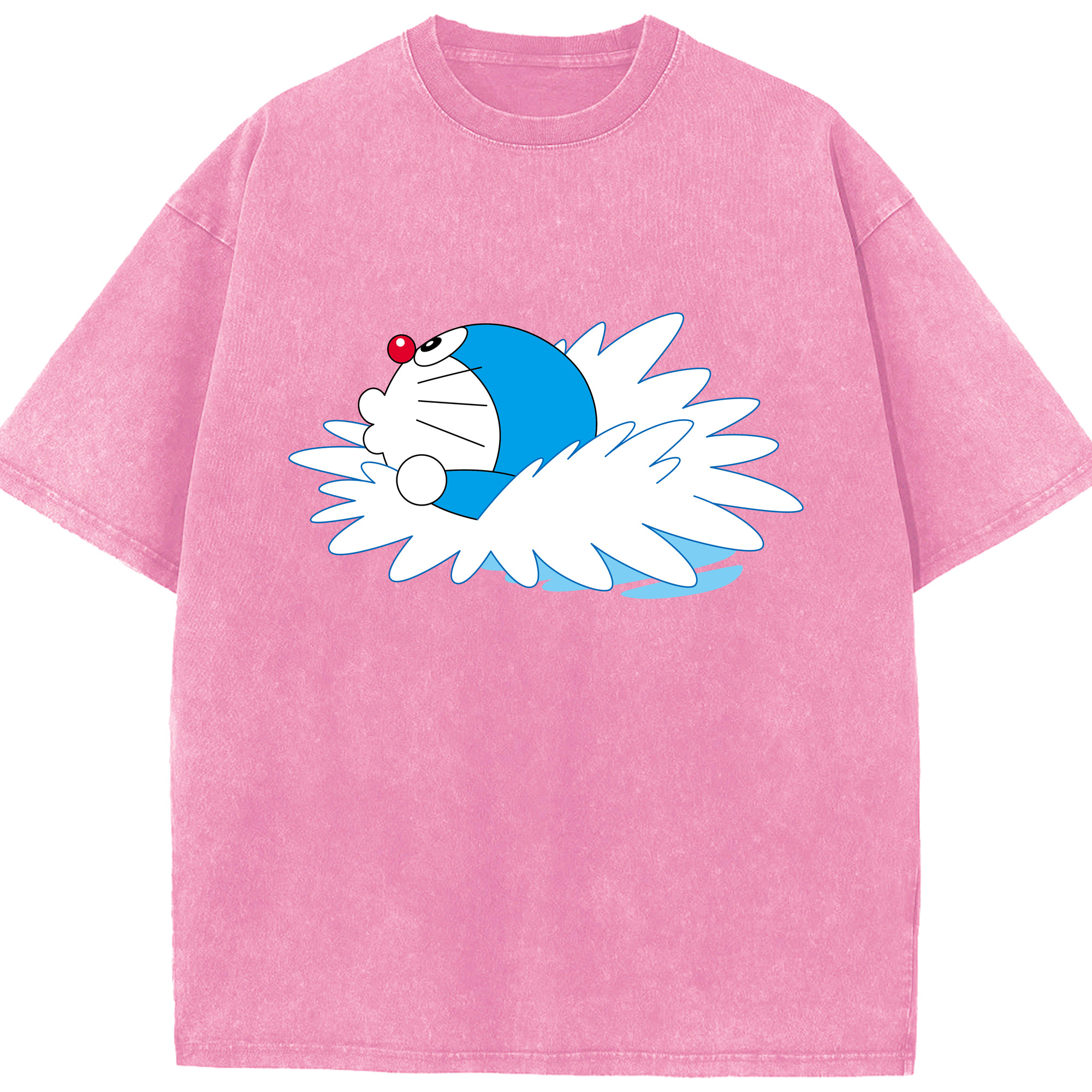 （画像用） ドラえもん Doraemon 綿100% ヴィンテージ風 半袖Tシャツ（フロントプリント）